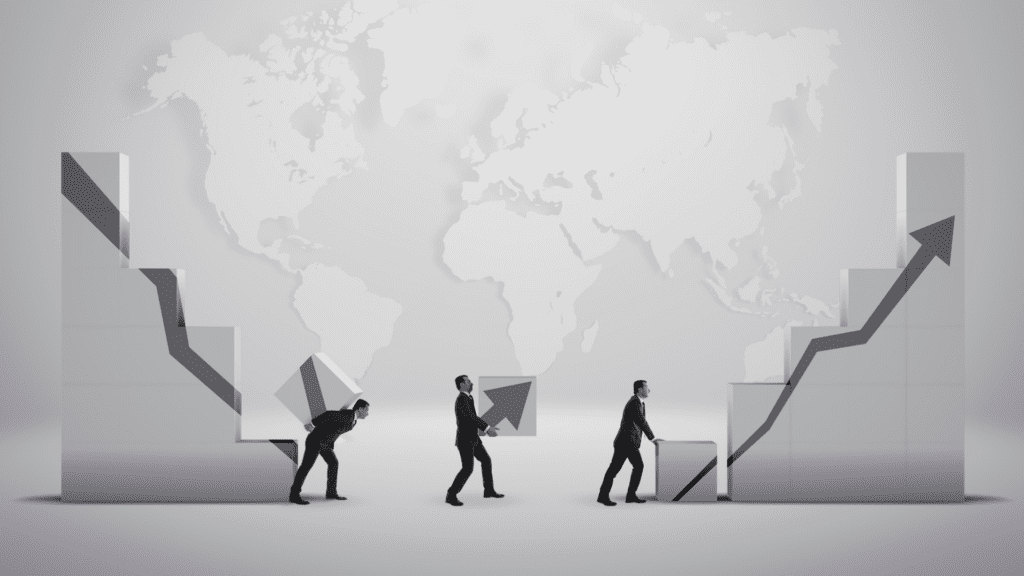 Men carrying pieces of arrow. 